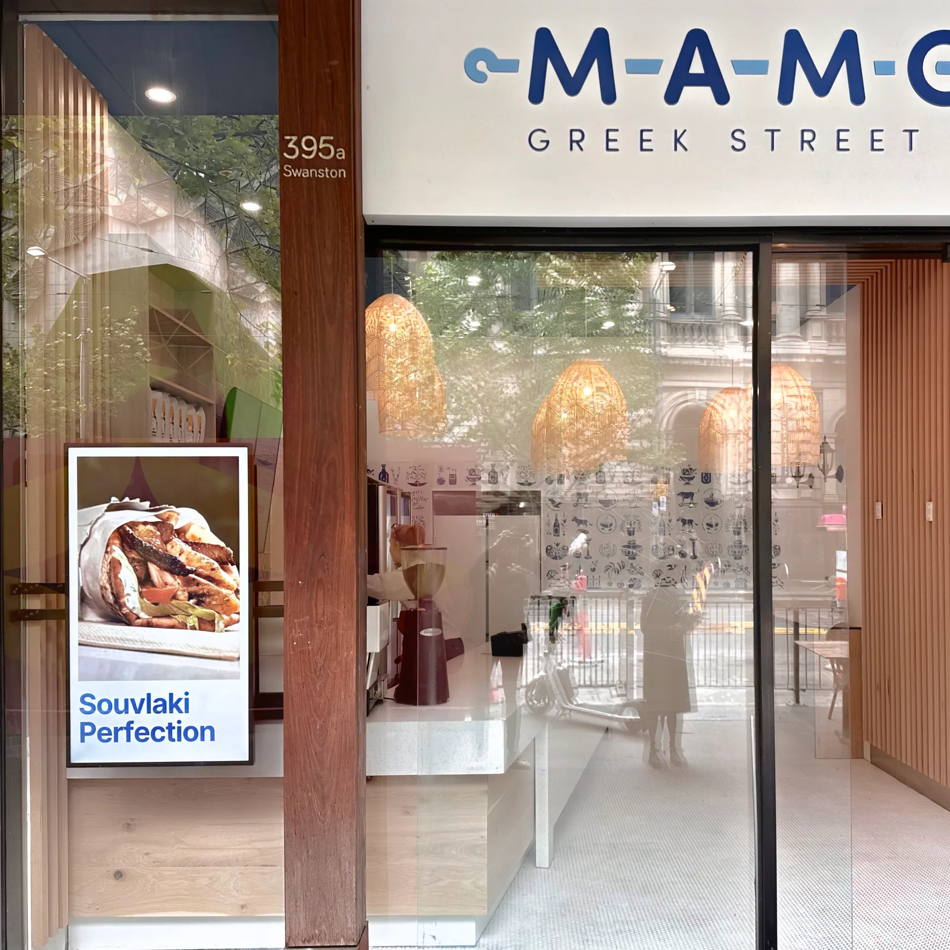 Mamos Greek Street Food Swanston Street Digital Menu Boards Melbourne