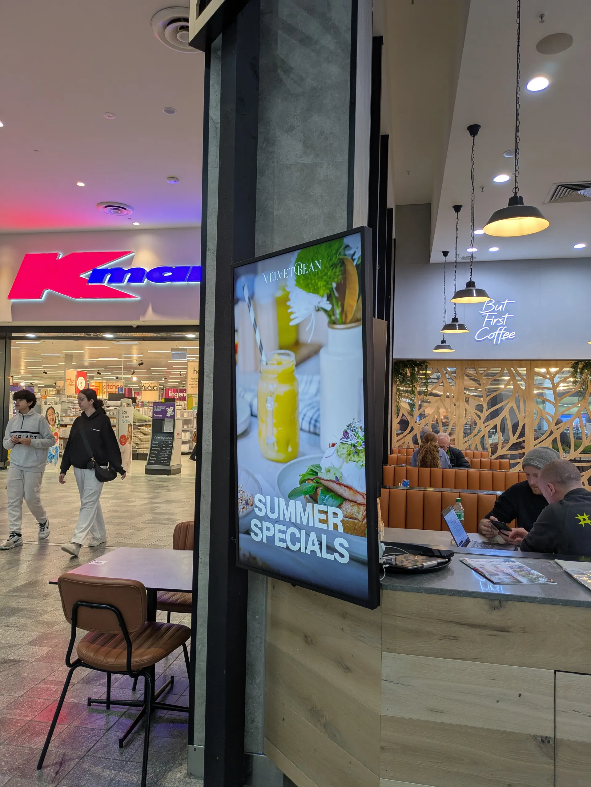 Velvet Bean Cafe Westfield Knox Digital Signage Display Melbourne