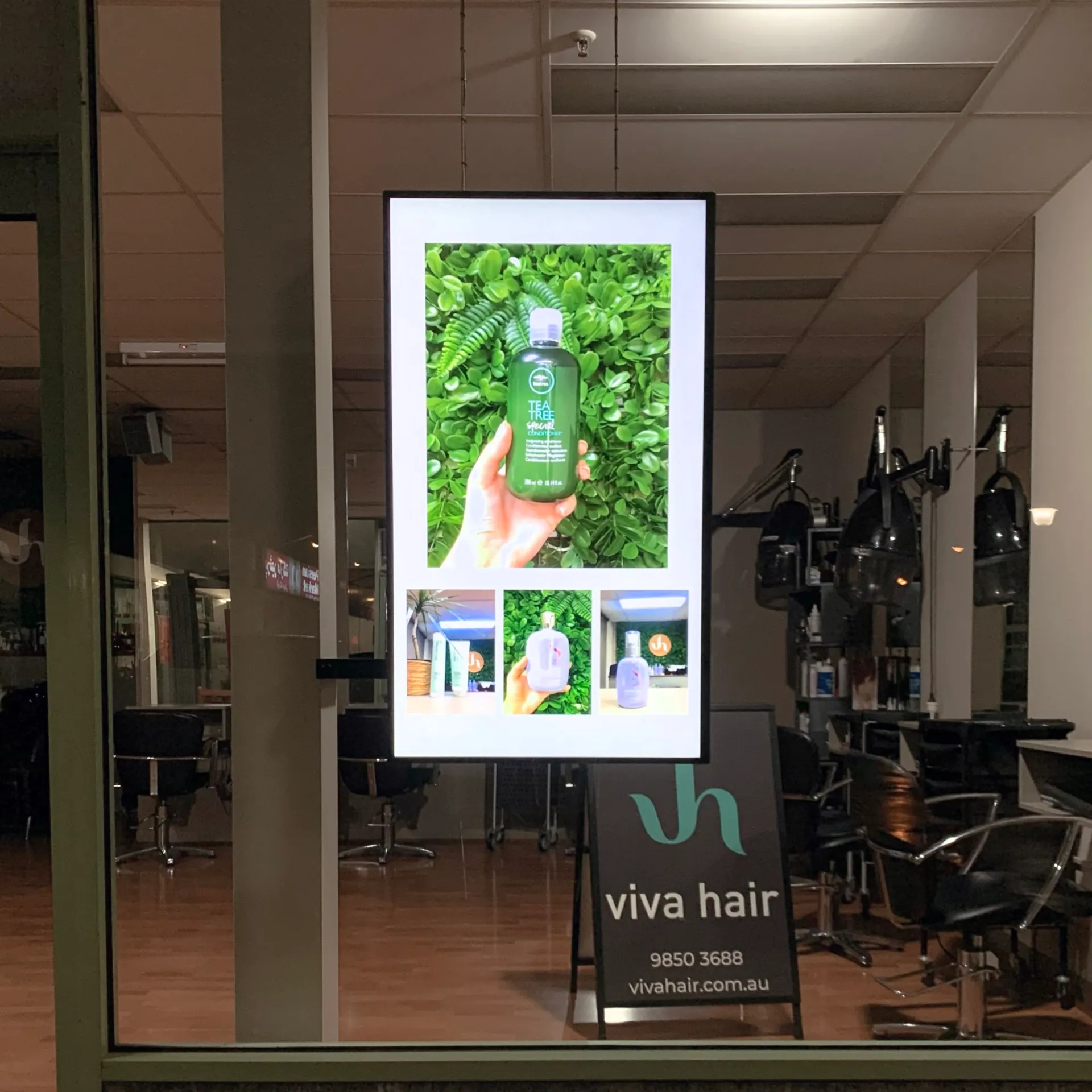 Viva Hair Salon Digital Signage LED Display Melbourne
