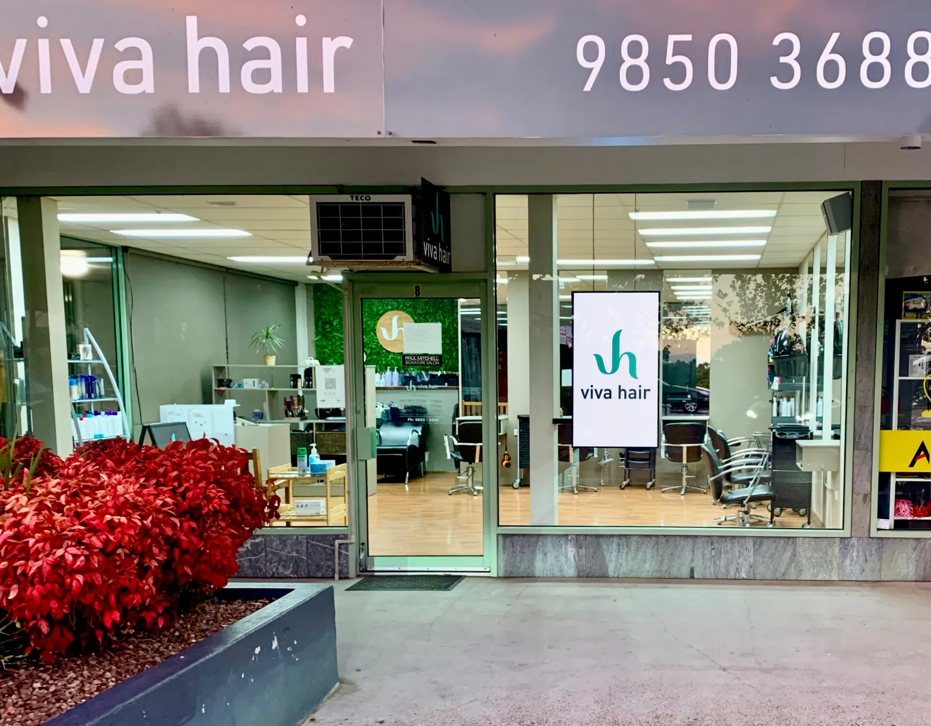 Viva Hair Salon Digital Signage LED Display Melbourne